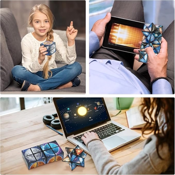 Star Cube Magic Cube Set, 2 in 1 Yoshimoto Cube for Kids and Adults, Toy - Picture 3 of 6